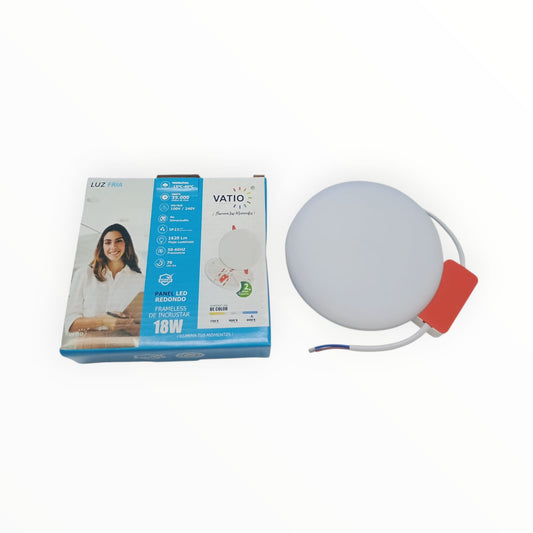 panel 18w sin borde de incrustar marca vatio