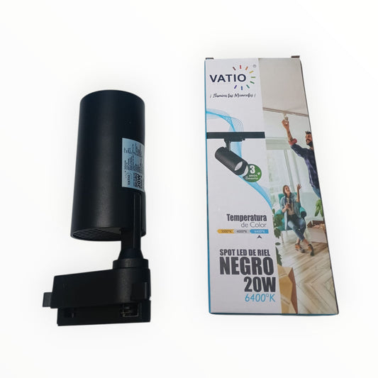 spot 20w 6400k cuerpo negro