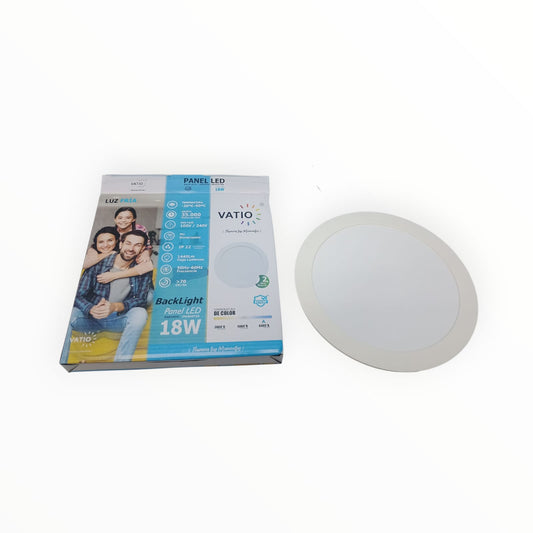 panel de 18w para incrustar marca VATIO 6500k