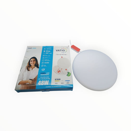 panel 48w sin borde de incrustar marca vatio