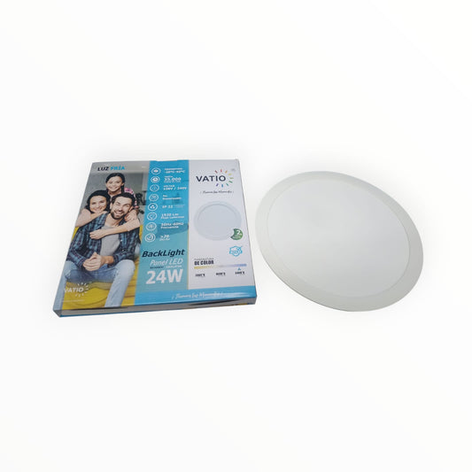 panel de 24w para incrustar marca VATIO 6500k