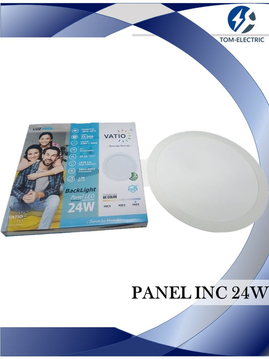 panel de 24w para incrustar marca VATIO 6500k