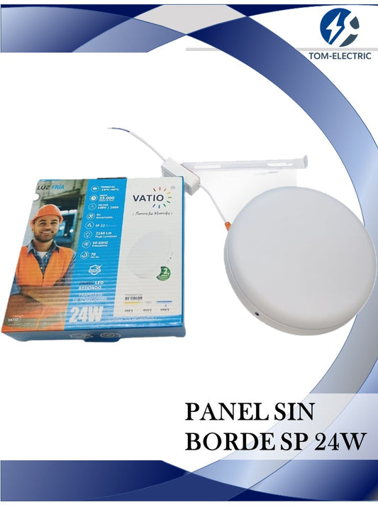 panel 24w sin borde de sobreponer marca vatio
