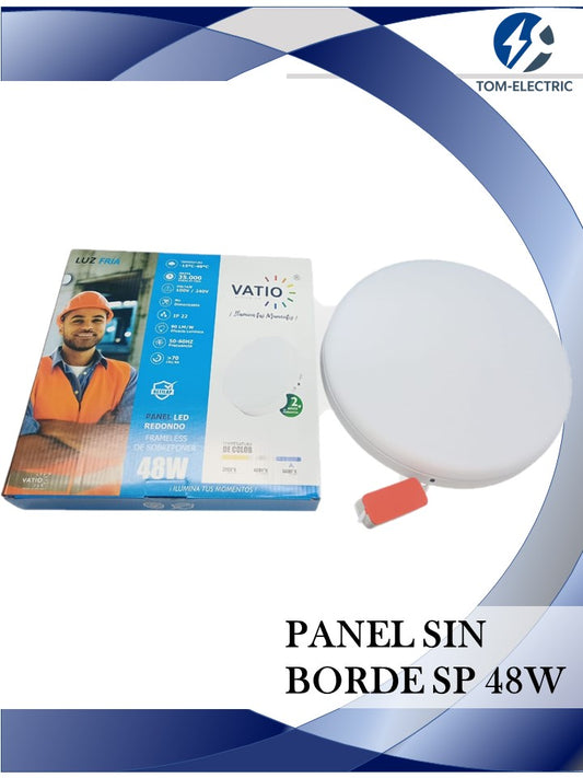 panel 48w sin borde de sobreponer marca vatio