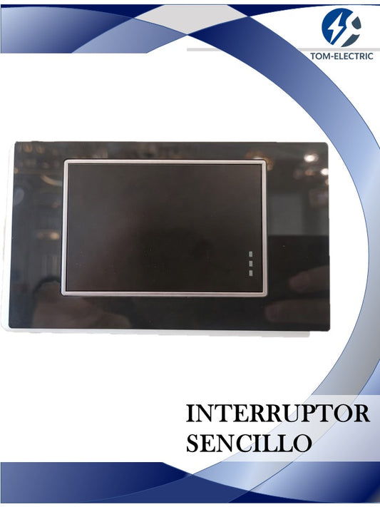 INTERRUPTOR SENCILLO CONMUTABLE MERCURYBLACK MIRROR