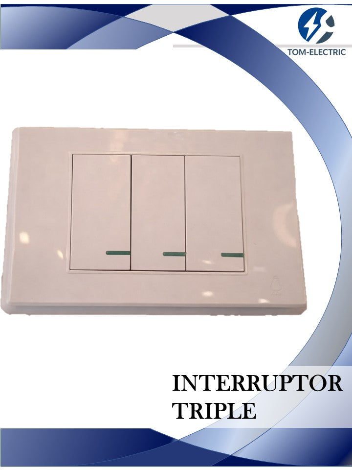 INTERRUPTOR TRIPLE CONMUTABLE MERCURYPREMIUM WHITE