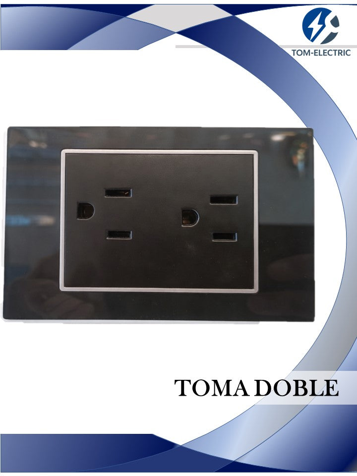 TOMA DOBLE POLO TIERRA MERCURY BLACK MIRROR